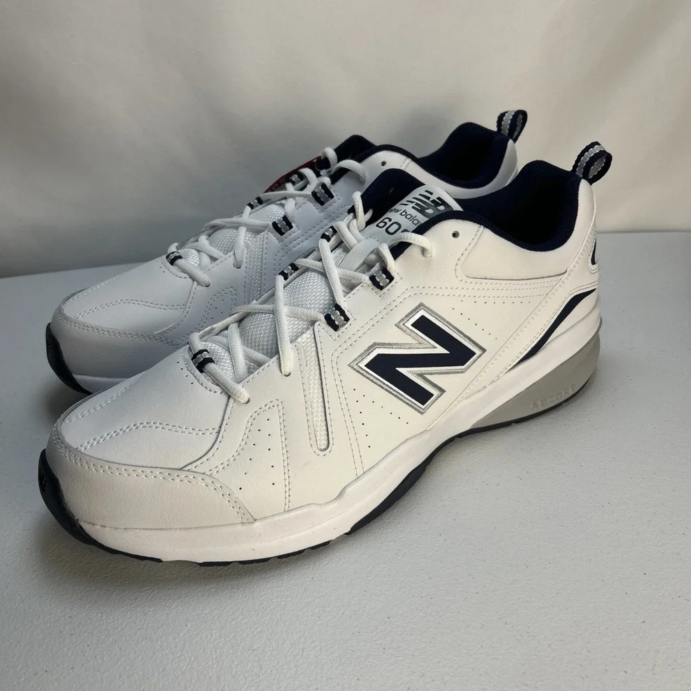 New Balance 608v5 Men's Cross Trainer White Navy MX608WN5 Size 16 D NIB‎